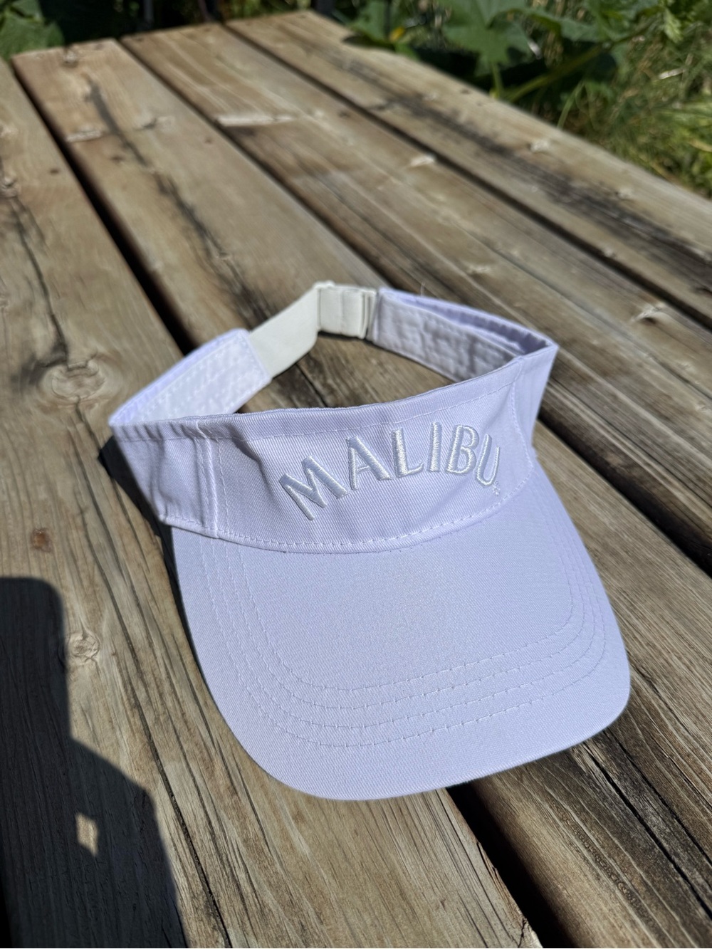 Malibu Embroidered White Visor Hat